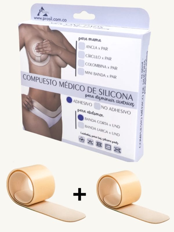 PACK DUO BANDA CICATRIZANTE SILICONA REUTILIZABLE