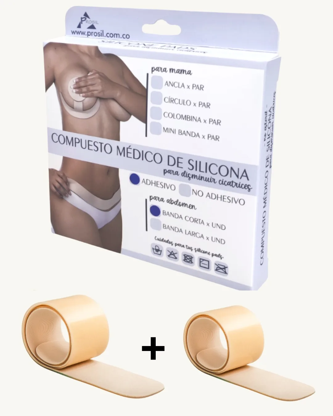 PACK DUO BANDA CICATRIZANTE SILICONA REUTILIZABLE